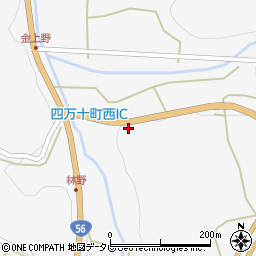 高知県高岡郡四万十町金上野周辺の地図