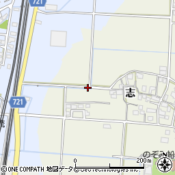 福岡県筑後市志周辺の地図