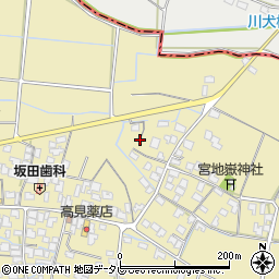 福岡県筑後市溝口1020周辺の地図