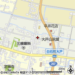 佐賀県白石町（杵島郡）大戸中周辺の地図