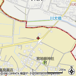 福岡県筑後市溝口4周辺の地図
