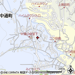 長崎県佐世保市中通町周辺の地図