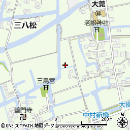 福岡県三潴郡大木町三八松周辺の地図