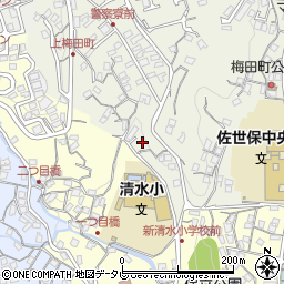 長崎県佐世保市梅田町46周辺の地図