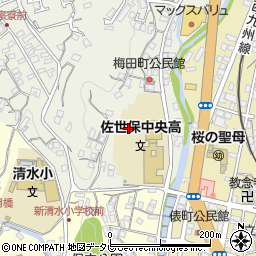 長崎県佐世保市梅田町10周辺の地図