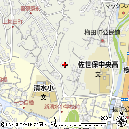 長崎県佐世保市梅田町11周辺の地図