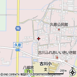 福岡県筑後市久恵周辺の地図