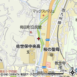 長崎県佐世保市梅田町1周辺の地図