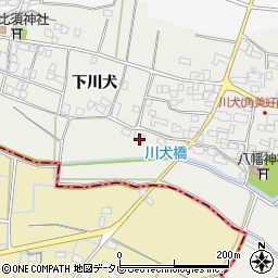 福岡県八女市川犬下川犬1392周辺の地図