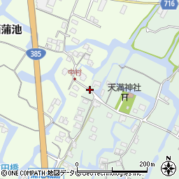 福岡県柳川市東蒲池1341周辺の地図