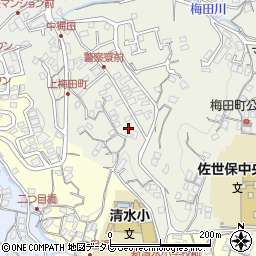 長崎県佐世保市梅田町62周辺の地図