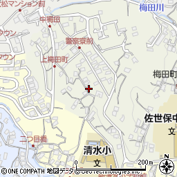 長崎県佐世保市梅田町75周辺の地図