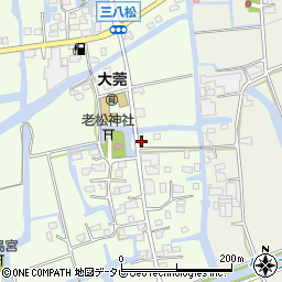 福岡県三潴郡大木町三八松843周辺の地図