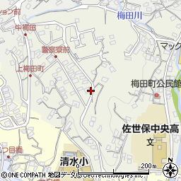 長崎県佐世保市梅田町22周辺の地図