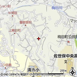 長崎県佐世保市梅田町6-2周辺の地図