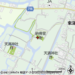 福岡県柳川市東蒲池周辺の地図