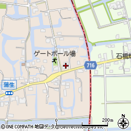 福岡県柳川市蒲生122周辺の地図