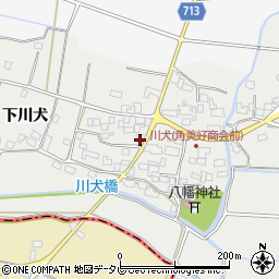 福岡県八女市川犬下川犬1355-2周辺の地図