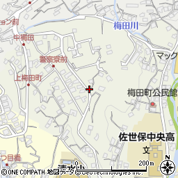 長崎県佐世保市梅田町54周辺の地図