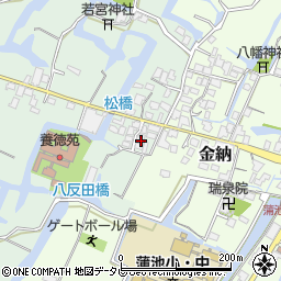 福岡県柳川市東蒲池285-4周辺の地図