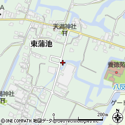 福岡県柳川市東蒲池433-4周辺の地図