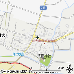 福岡県八女市川犬泉島1589-1周辺の地図
