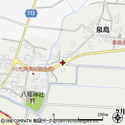 福岡県八女市川犬泉島1188-3周辺の地図