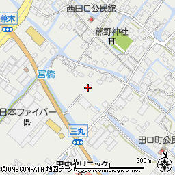 福岡県大川市三丸周辺の地図