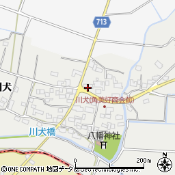 福岡県八女市川犬泉島1590周辺の地図