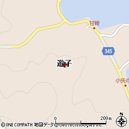 愛媛県宇和島市遊子周辺の地図