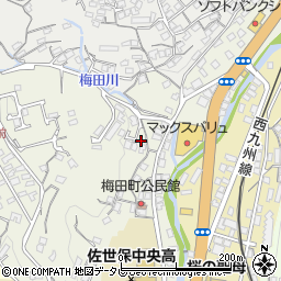 長崎県佐世保市梅田町117周辺の地図