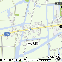 福岡県三潴郡大木町三八松612周辺の地図