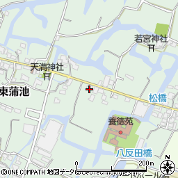 福岡県柳川市東蒲池413周辺の地図