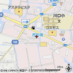 福岡県大川市一木623-2周辺の地図