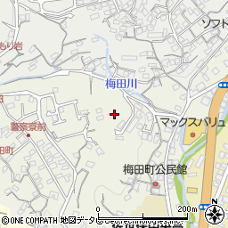 長崎県佐世保市梅田町周辺の地図