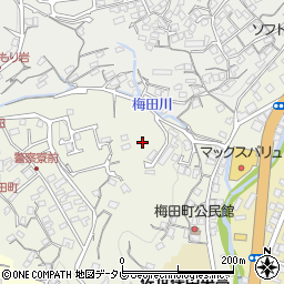 長崎県佐世保市梅田町周辺の地図