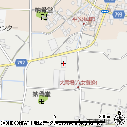 福岡県八女市川犬犬馬場526周辺の地図