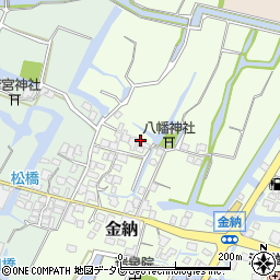 福岡県柳川市金納周辺の地図