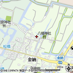 福岡県柳川市金納周辺の地図