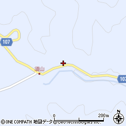 愛媛県北宇和郡松野町上家地72周辺の地図
