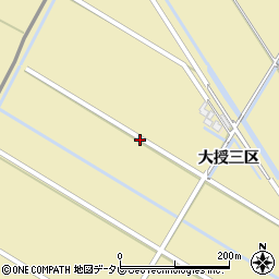 佐賀県佐賀市大授三区周辺の地図
