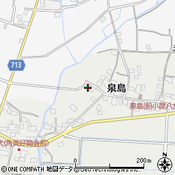 福岡県八女市川犬泉島1158-1周辺の地図