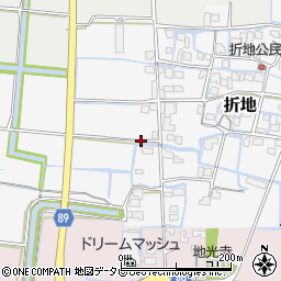 福岡県筑後市折地34周辺の地図