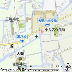 福岡県三潴郡大木町三八松400周辺の地図