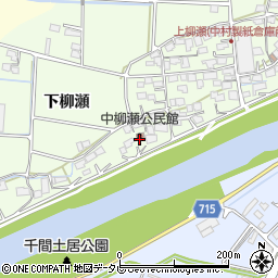 中柳瀬公民館周辺の地図
