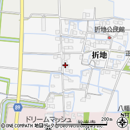 福岡県筑後市折地8周辺の地図