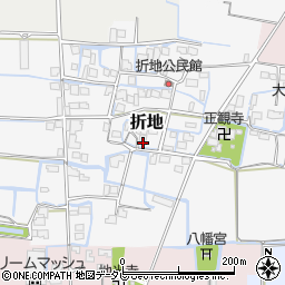 福岡県筑後市折地666周辺の地図