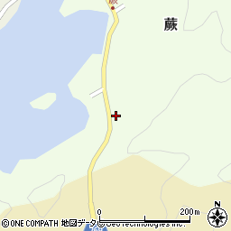 愛媛県宇和島市蕨20周辺の地図