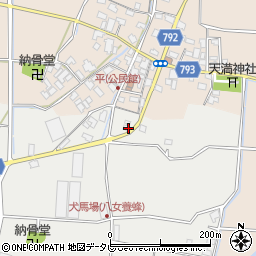 福岡県八女市川犬犬馬場507周辺の地図