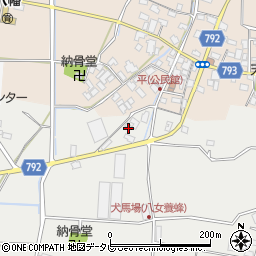 福岡県八女市川犬犬馬場534周辺の地図